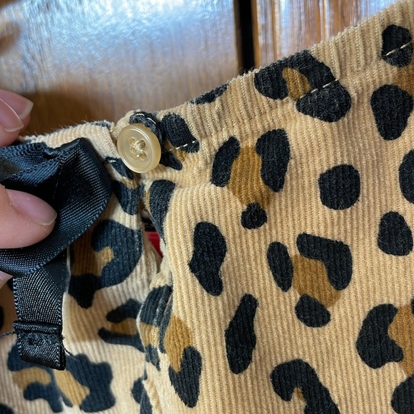CARTERS UEC Girls Size 8 Corduroy Drop Waist Cheetah Animal Print Dress Brown - Picture 11 of 12